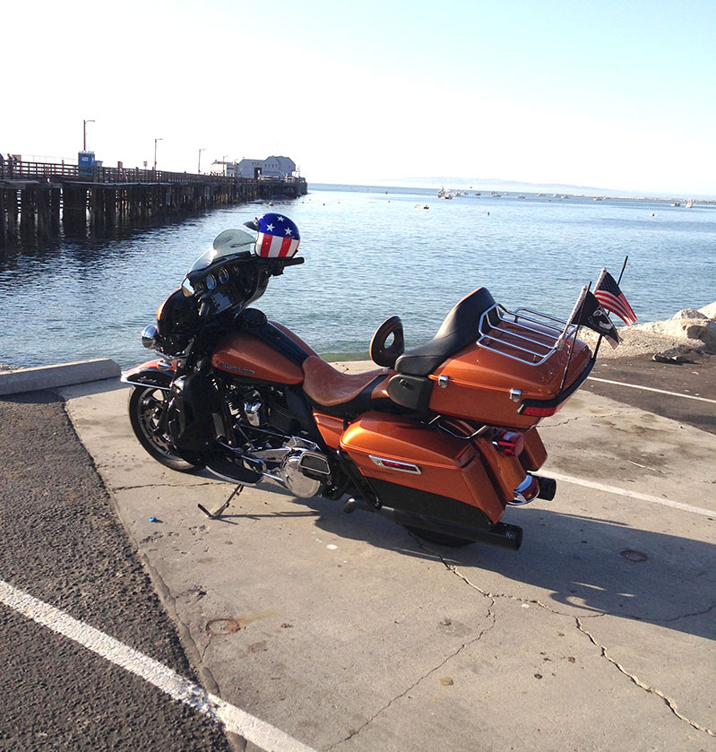 Harley at Avila Beach